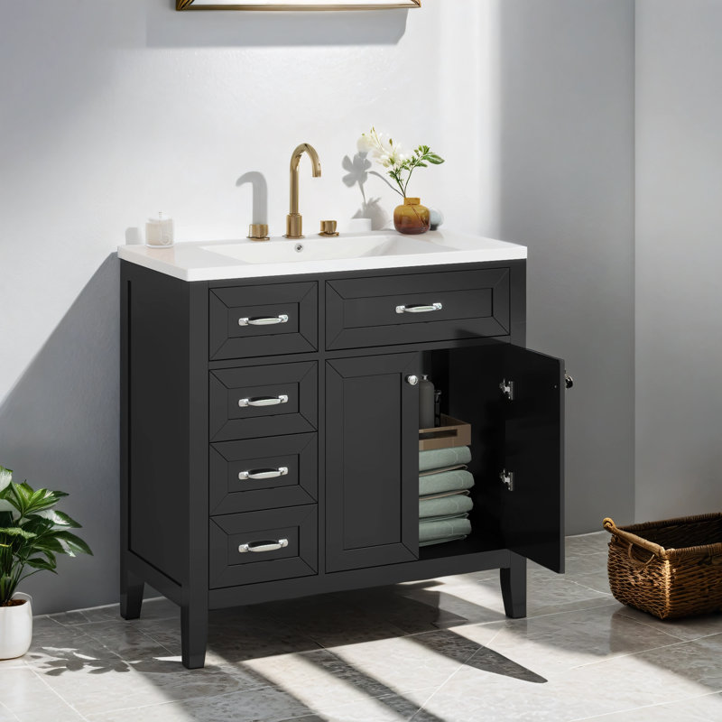 Meuble-lavabo simple 36 po avec plateau Revae