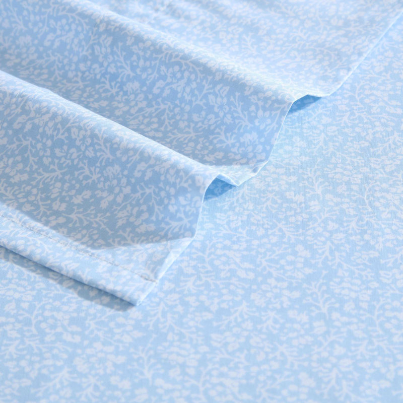 Ensemble de draps en percale de coton Percale Novelty Laura Ashley, Ensemble de draps pour lit double + 2 taies d'orei