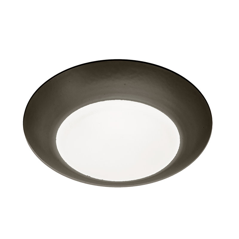Disc Acrylic LED Flush Mount, Bronze