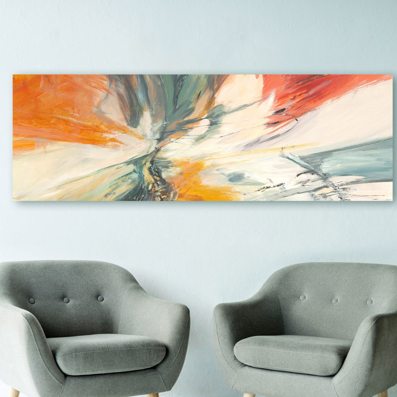 Abstract: Twist & Shout - Wrapped Canvas Print, 35cm H x 100cm W x 4cm D
