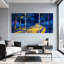 «Abstract Night Forest Path», ensemble de 3 impressions sur toile-1647716310