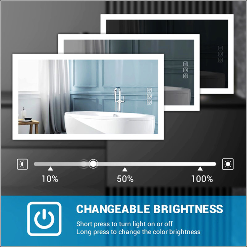 Sleek And Functional LED Bathroom Mirror With Advanced Features For A Luxurious Experience