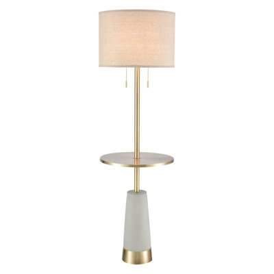 Lampe sur pied à 2 lumières 63 po en dessous de la surface - béton poli