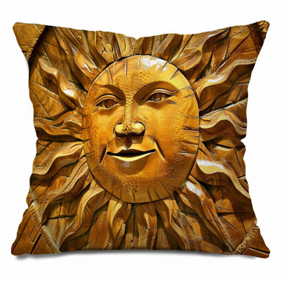 Coussin décoratif réversible en mélange de coton