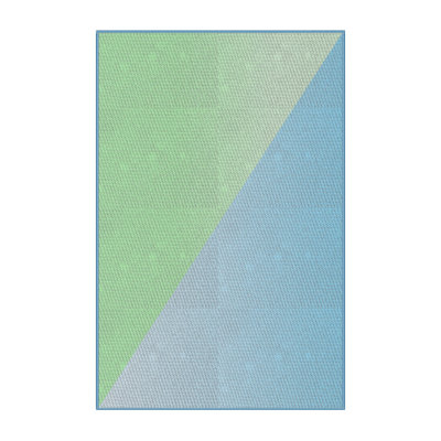 Tapis vert/bleu à motifs Nahant