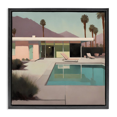 Art mural sur toile flottante californienne vue de piscine par Noah Bay