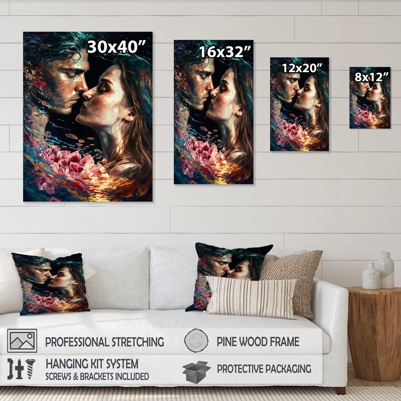- Art mural traditionnel sur toile, H 20 po x l 12 po x P 1 po, Toile tendue