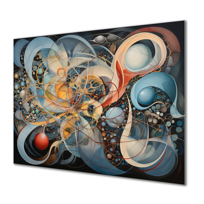 Alien Chaos Abstract Harmony - reproduction d'art abstraite, H 24 po x l 32 po x P 1 po, Métal métal