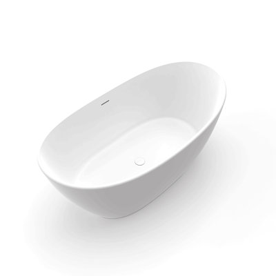 61 Inch Freestanding Solid Surface Soaking Bathtub For Bathroom