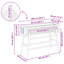  Jardinière de jardin avec support Naturel 39,37 po x 14,96 po x 29,13 po-1065160932