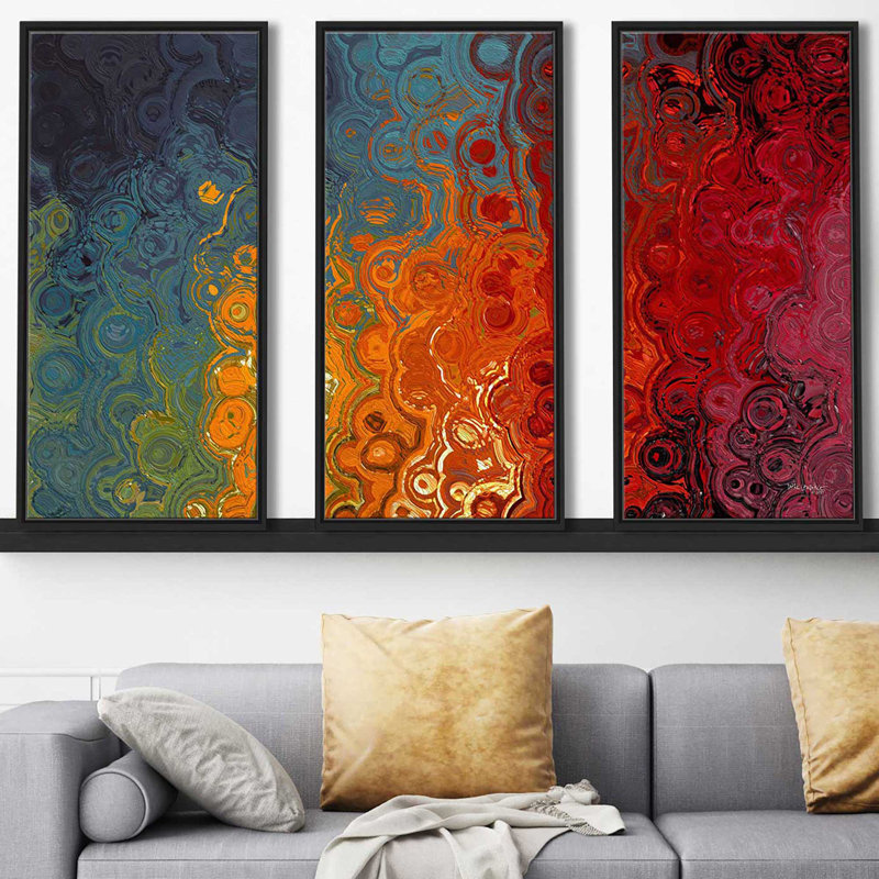 "Matthew Go" par Mark Lawrence - 3 pièces, cadre flottant, impression sur toile, L 52,5 po x H 33,5 po