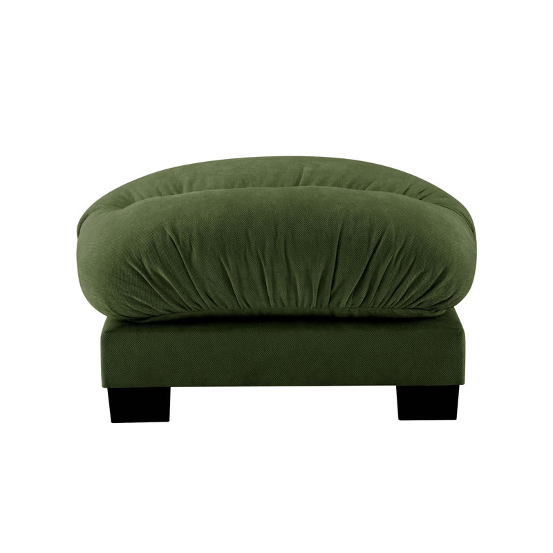 Repose-pieds Flora en chenille - Confort ergonomique, conception moelleuse et flexibilité pour la vie moderne, Vert
