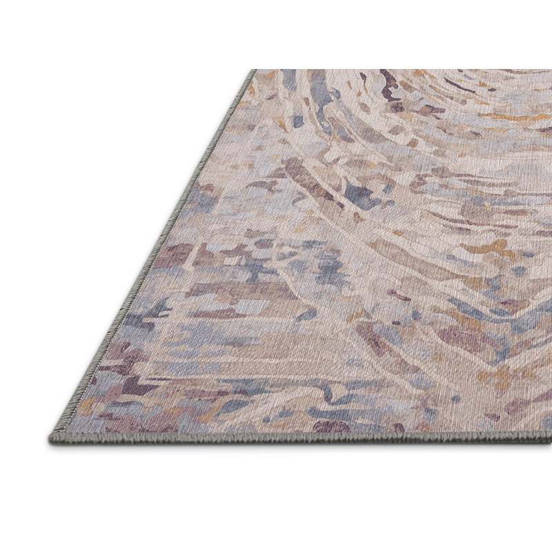 Machine Washable Gray Area Rug, Rectangle 2' x 3'