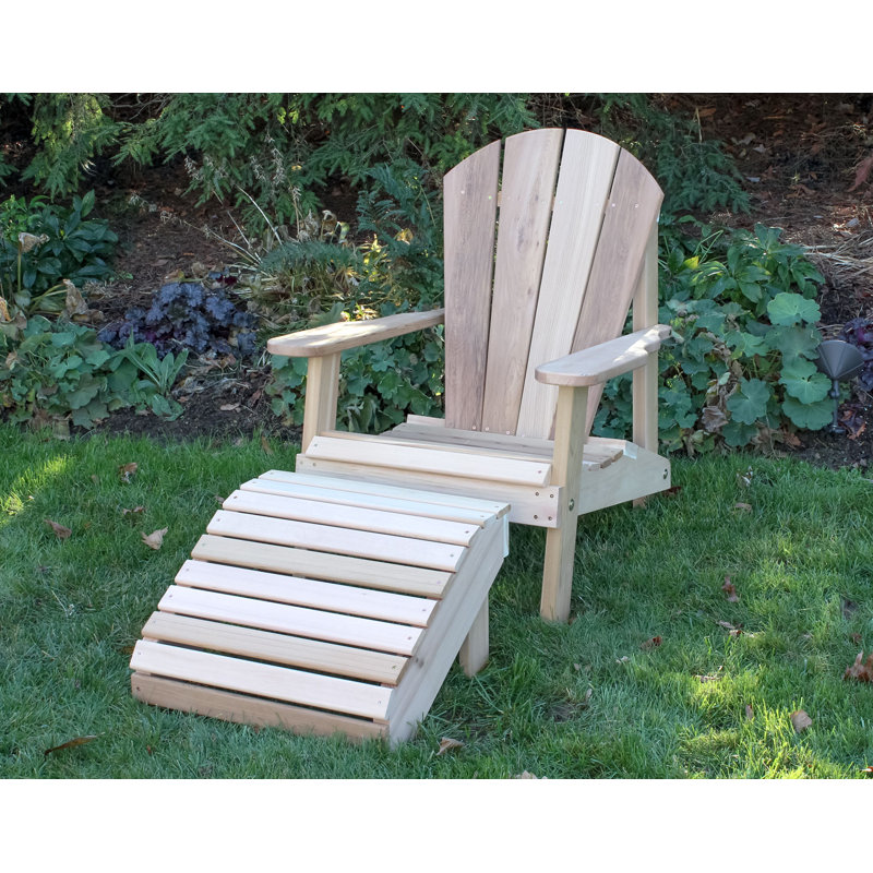 Chaise avec repose-pieds adirondack Hersche