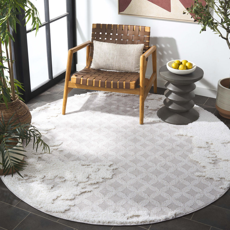 Antkeo Trends Performance Abstract Rug, Round 6'7"