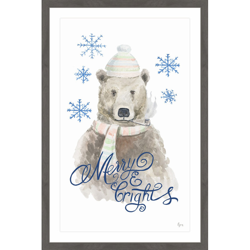 Smoking Bear by Eyre Tarney - Single Picture Frame Painting, 61 cm H x 41 cm W