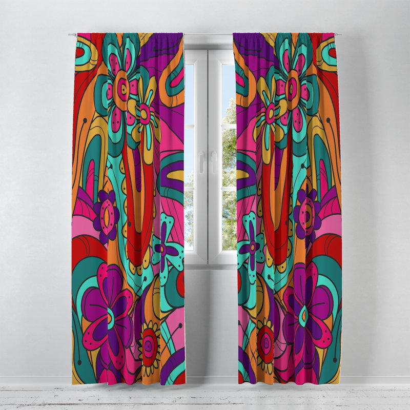 Semi Sheer Curtain Pair, 56" W x 78" L