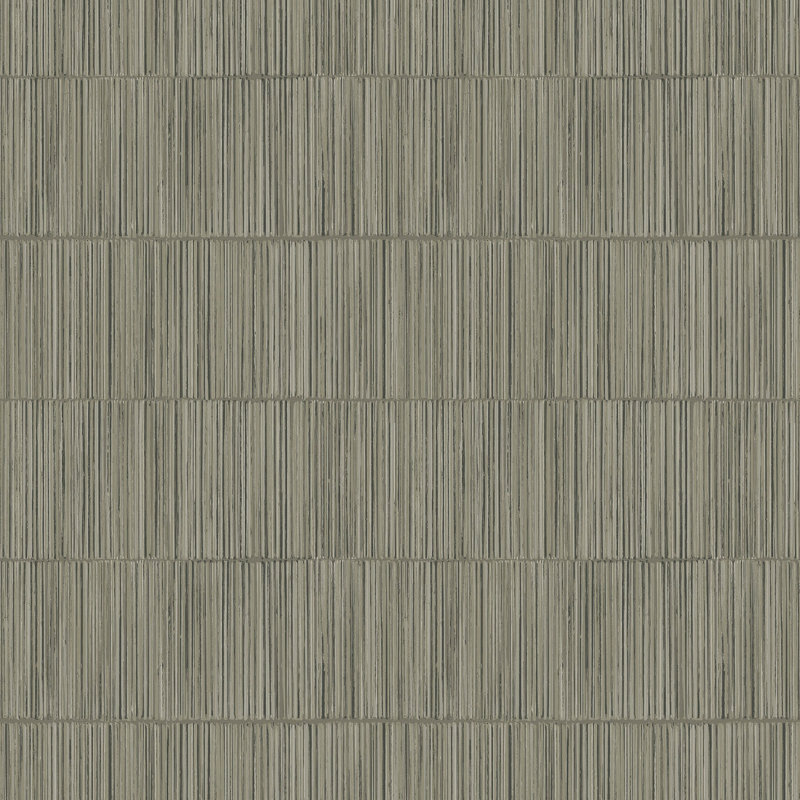 Nicely Collection Geometric Bamboo Stripe 10.05m x 53cm Wallpaper Roll, Grey