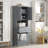 Mubashar Tall Bathroom Cabinet with Tilt-Out Laundry Hamper, Upper Storage Cabinet, A Drawer and Open Shelves-36913643