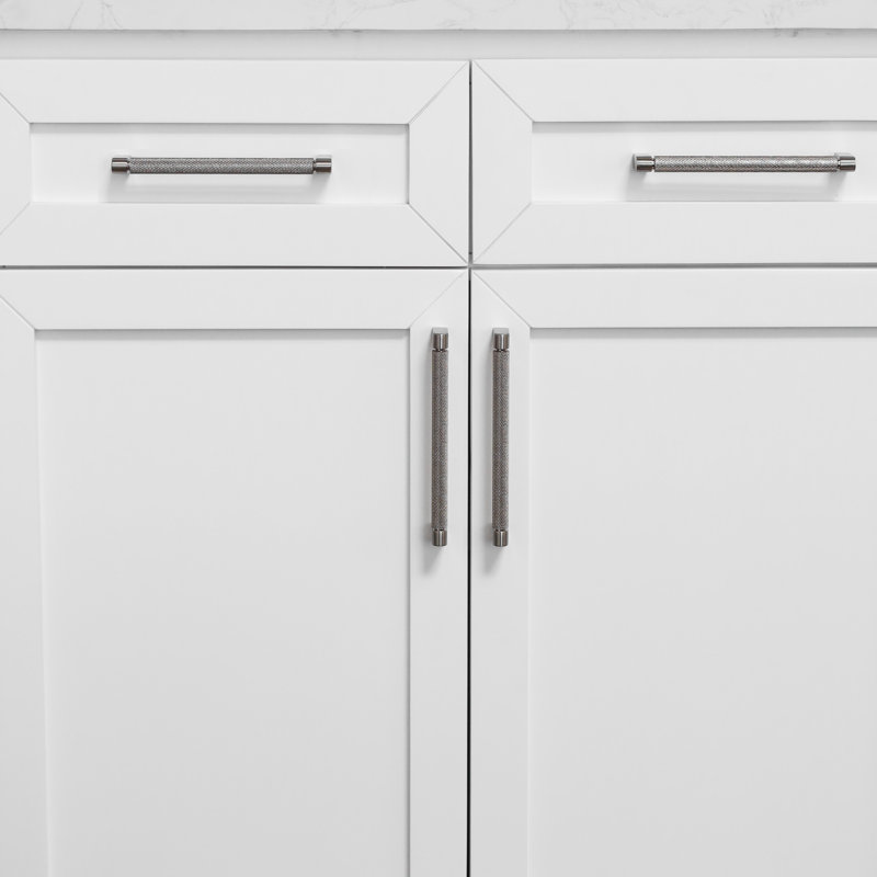 Ensemble de 2 poignées moletées Zenith, 6", Nickel brossé