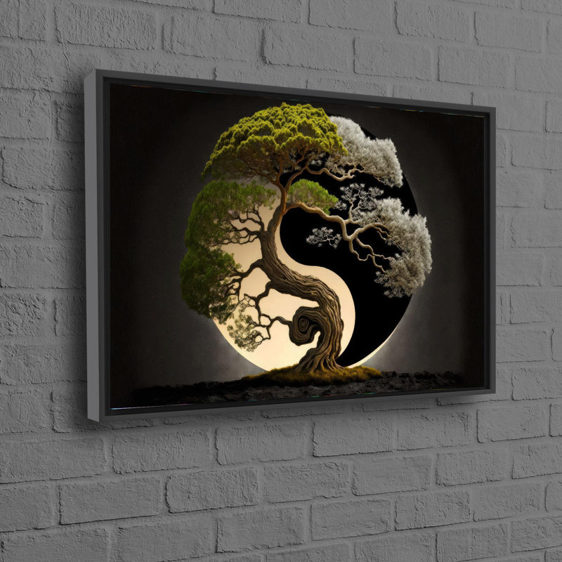 Print on Canvas, 70 cm H x 100 cm W, Black Floater Framed