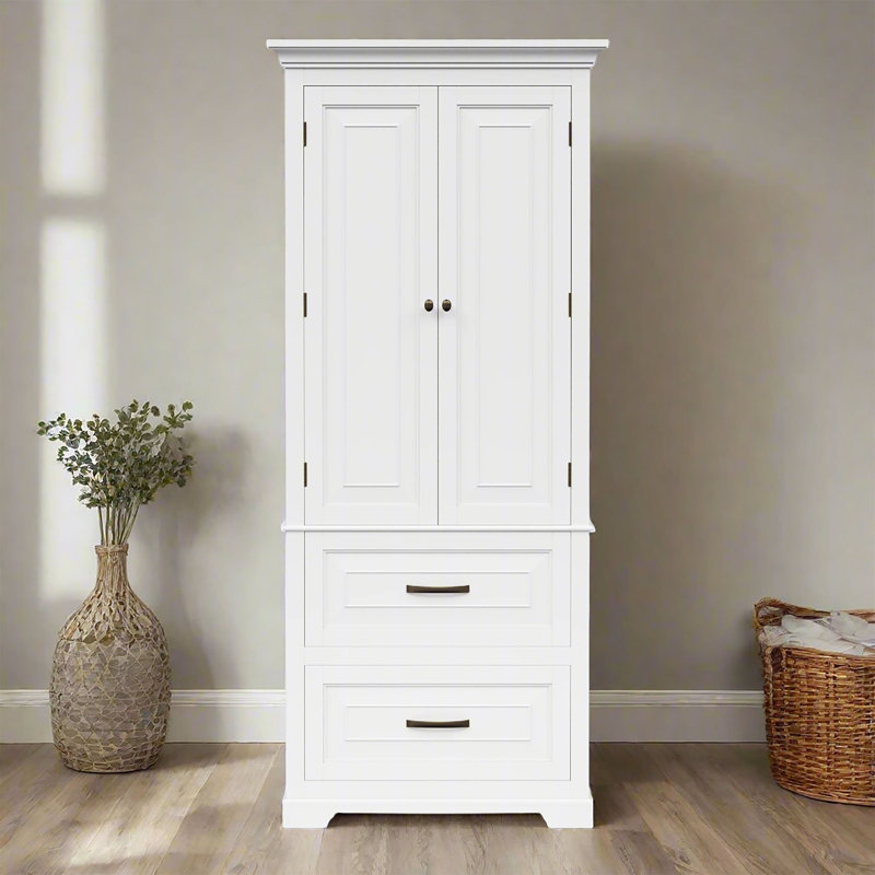 Solid Wood Rectangle Accent Cabinet