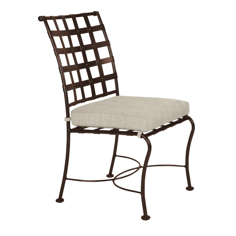 Classico Outdoor Dining Side Chair, Copper Creek, Sahara Denim