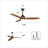 Ceiling Fan With Lights Quiet DC Motor  Ceiling Fans 6 Speed Levels,Reversible Ceiling Fan, For Patio Living Room, Bedroom-1240679024-1240679038