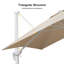 Parasol carré en polyester beige en porte-à-faux 8 pi x 8 pi avec base Ronav-328065057-270182934