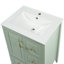 Meuble-lavabo de 24 po avec lavabo, une armoire avec porte à fermeture en douceur, 3 tiroirs à fermeture en douceur, poignées en métal rétro