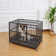 Caisse pour chien robuste, cage pour cage 48 * 30 * 33 pouces avec roues