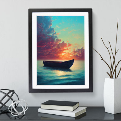 Boat on a Peaceful Ocean - Wall Art