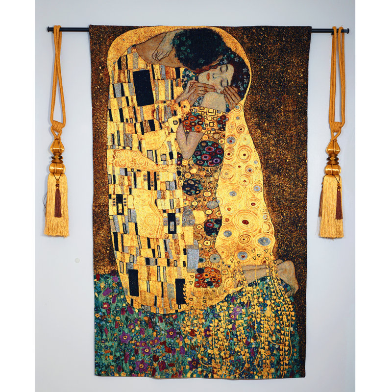 Suspension murale en coton Klimt the Kiss