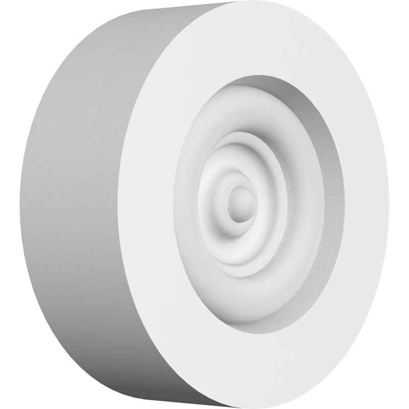 Rosette standard Grayson Bullseye avec bord carré (paquet de 2), H 3 po x l 3 po x P 1 po