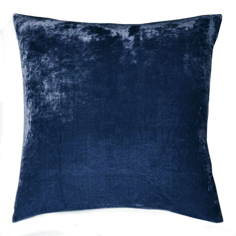 Set/2 Silk Velvet Toss Pillows, Denim