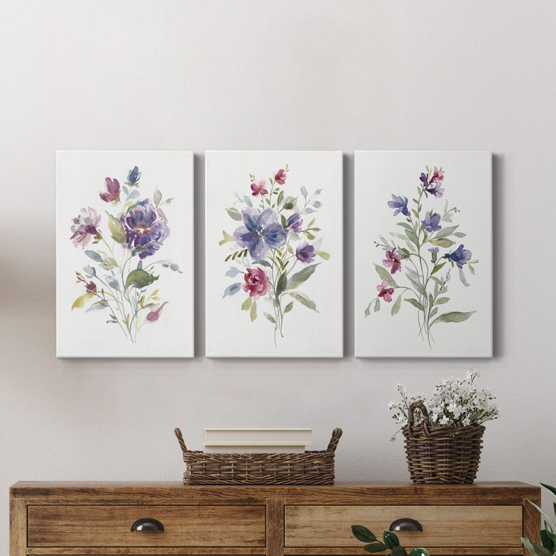 «Color Variety I», ensemble de 3 impressions sur toiles tendues, H 12 po x l 24 po x P 1 po