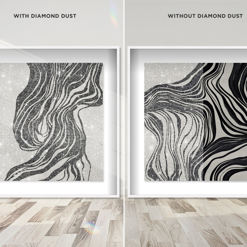Emotional Set Shadowbox Abstract Print by Oliver Gal, Black Frame, 12 x 12, 25.5"H x 25.5"W, White Shadowbox