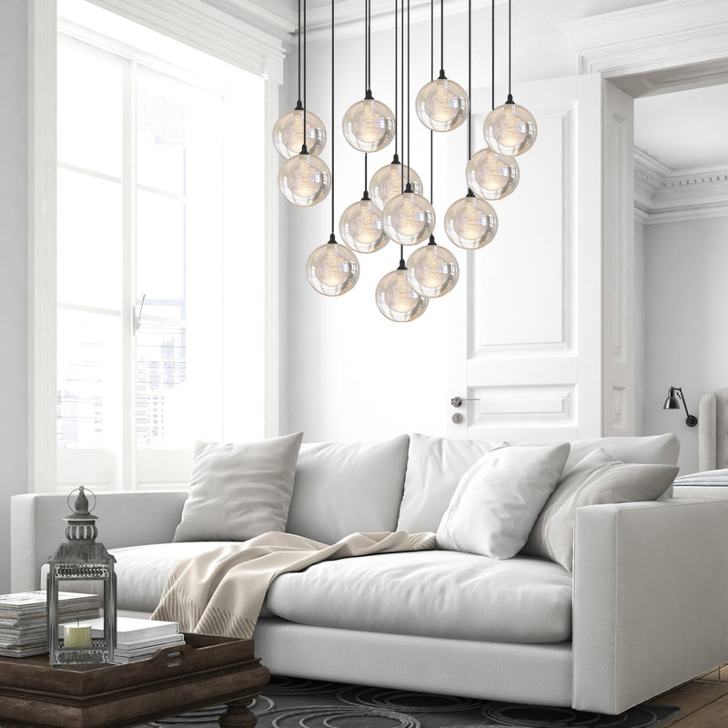 Riverdale 13 - Light Cluster Pendant, Matte Black