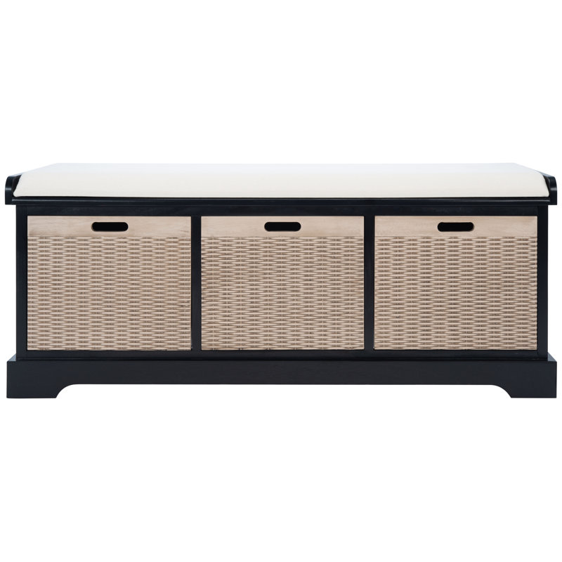 Banc de rangement à tiroirs Khloe, Noir
