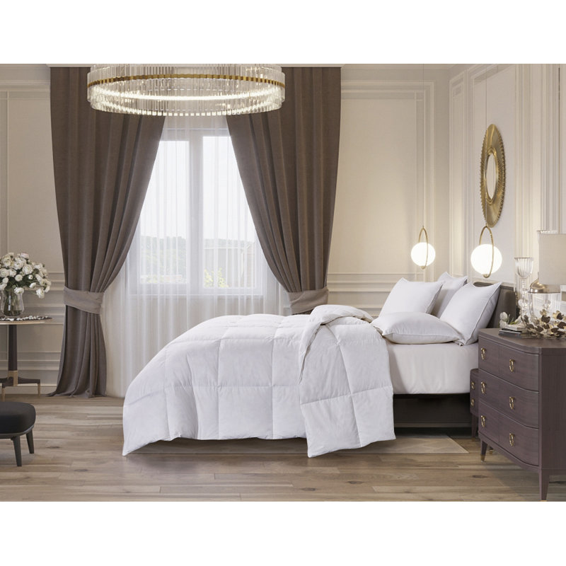 Twin White Cotton Down Feather Bedspread