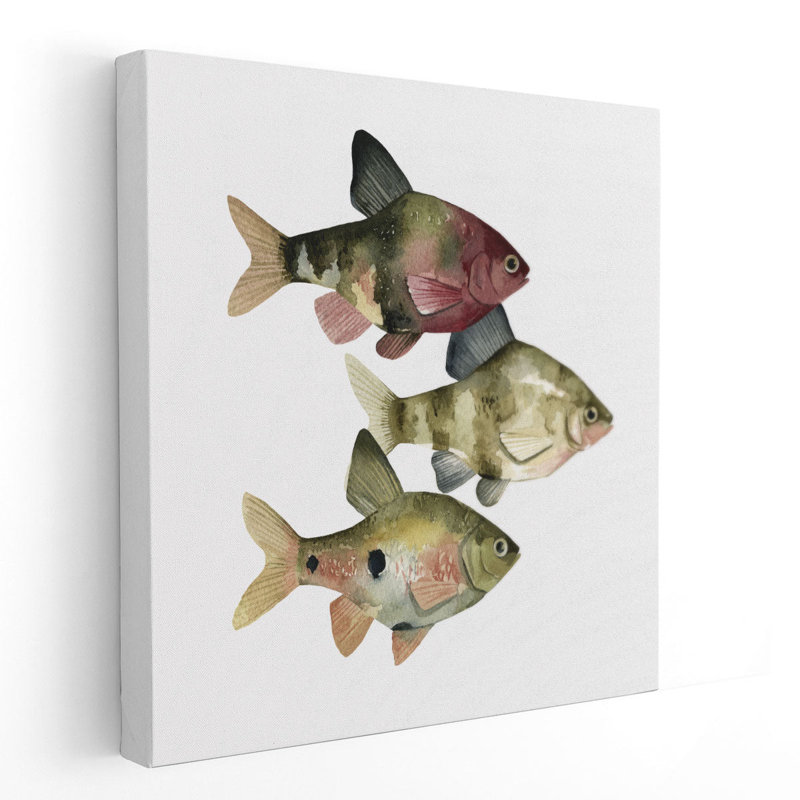 «Rainbow Fish II», reproduction d'art sur toile, H 12 po x l 12 po