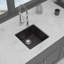 Évier de bar en quartz - Évier de bar encastrable en composite de granite 17,3 po x 17,3 po x 8,3 po