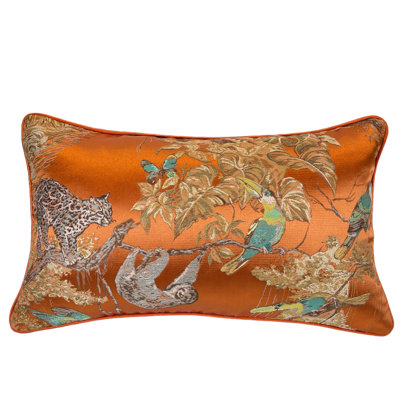 Animal Print Cotton Blend Reversible Pillow Cover