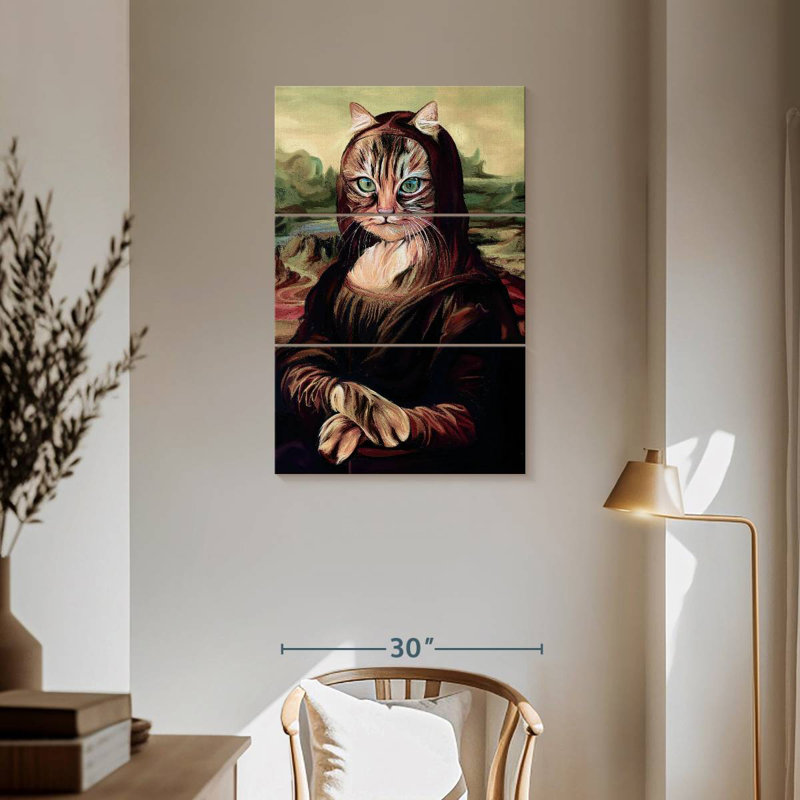 Ketti Mona Lisa Inspired Cat, 57" H x 36" W