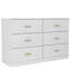 Commodes et commodes en bois spacieuses, design blanc antique moderne pour la chambre à coucher