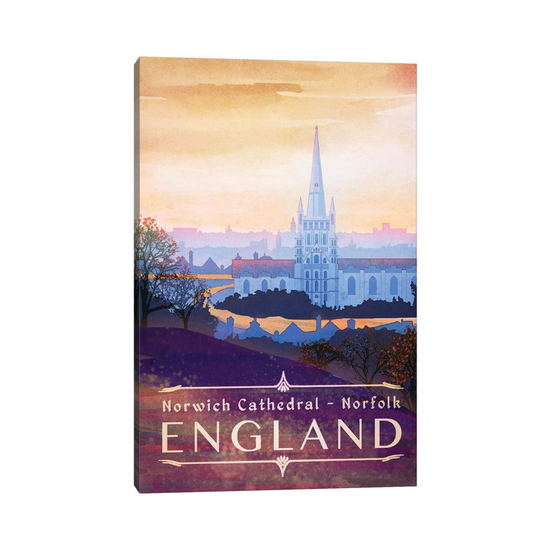 «England-Norfolk» par Missy Ames - impression sur toile tendue, H 18 po x l 12 po x 1,5 po