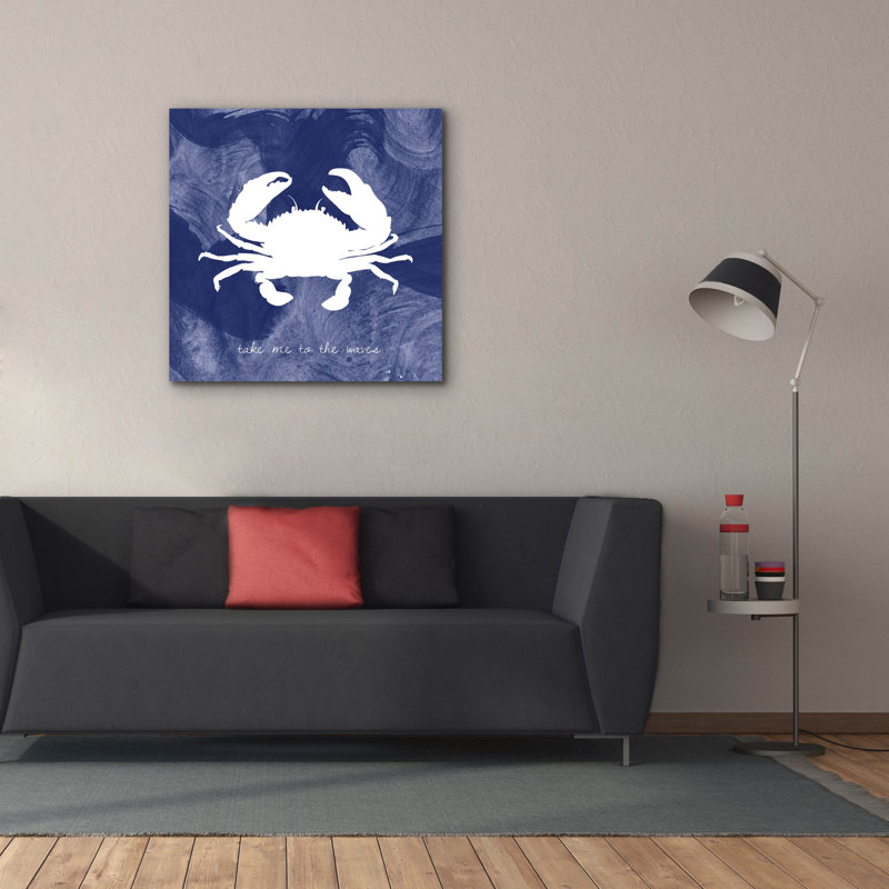  «Crab» par Erin Clark, art mural sur toile, 37 po x 37 po