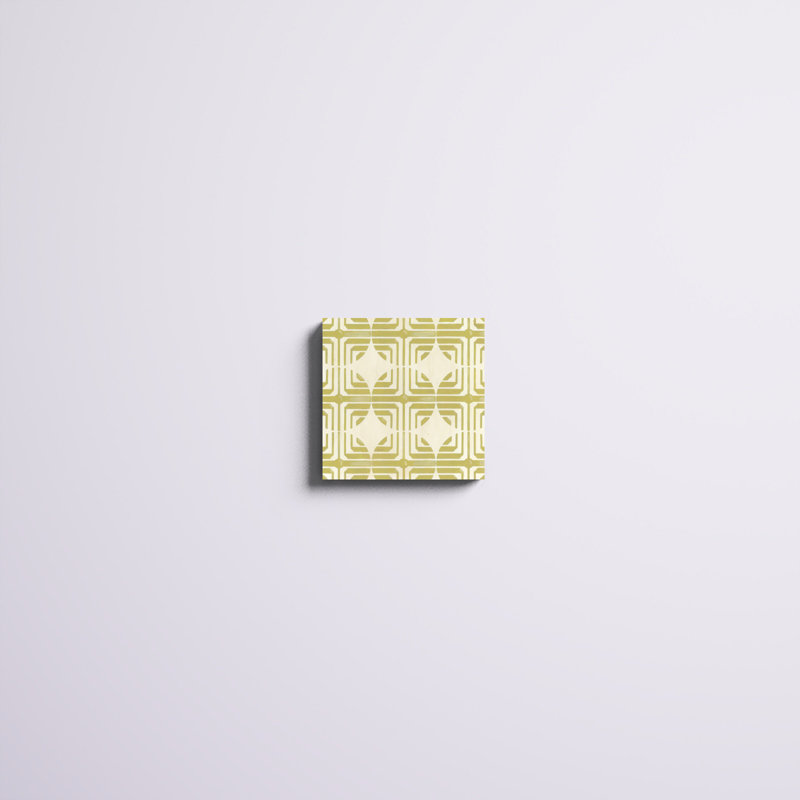 «Retro Blockprint IX», impression sur toile, H 12 po x l 12 po