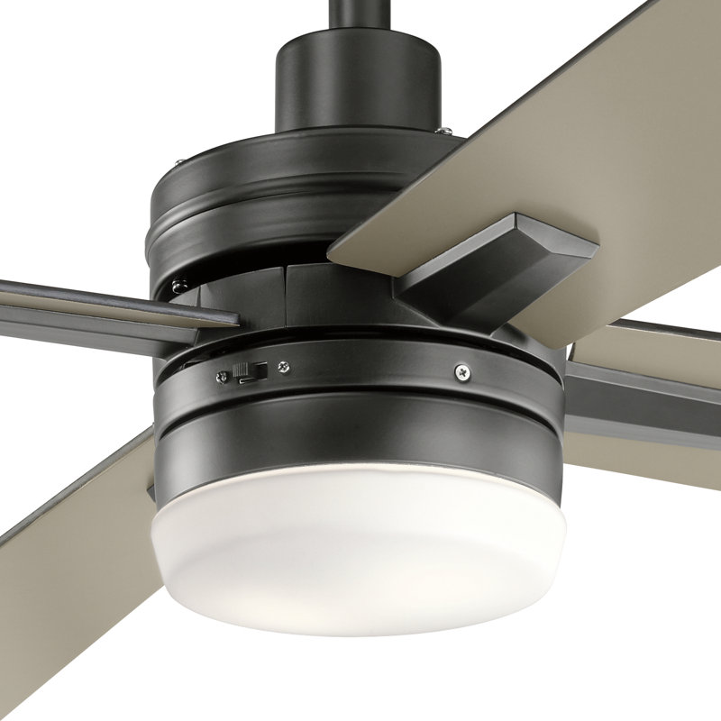 Lija 52'' Ceiling Fan with LED Lights, Satin Black