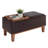 Amelianna 34.5'' Wide Rectangle Storage Ottoman with Stool and Reversible Tray